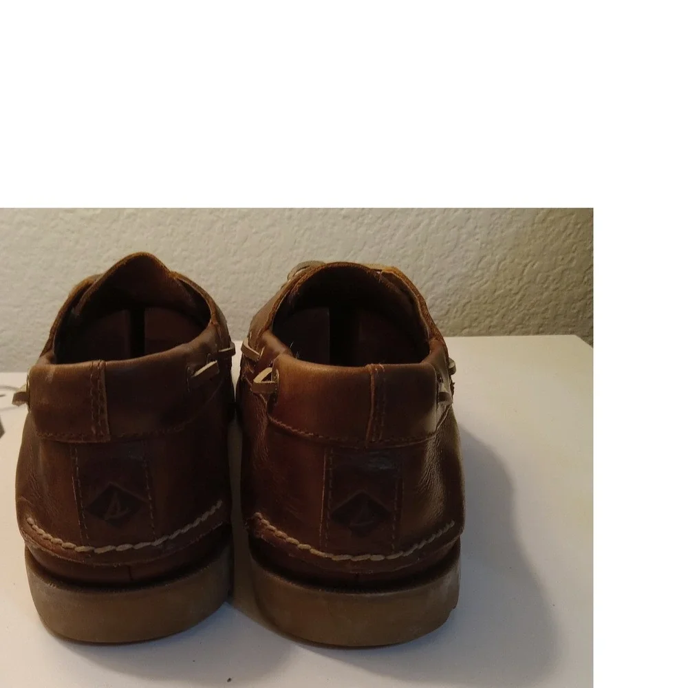 Sperry Top-Sider Mens Billfish 3-Eye Boat Shoes Tan Leather 12M Interview Boatin